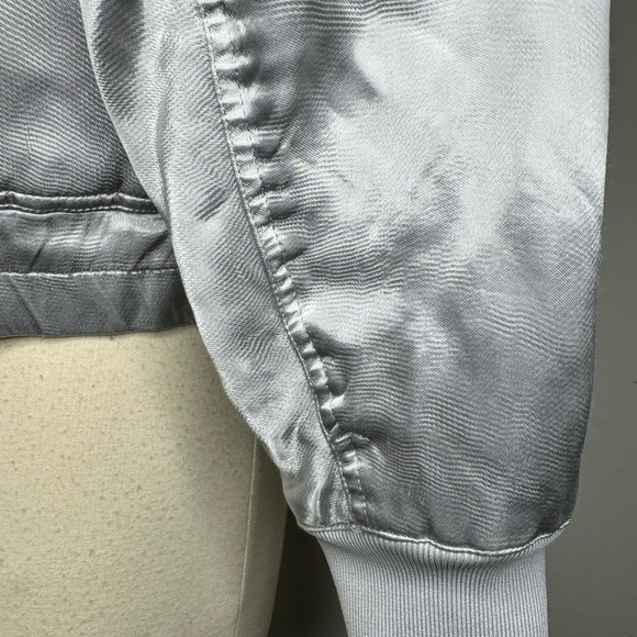 ELIZABETH & JAMES Royan Silver Bomber Jacket size S - Picture 10 of 16